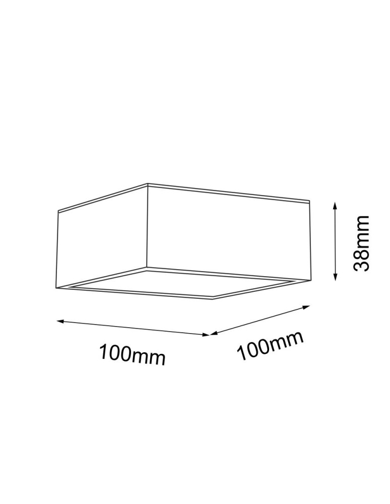 Lampy sufitowe łazienkowe - Shilo Plafon Tottori IL - Czarny IP44 (100x100 mm) 4000K 8577 - product kolory-swiatla.pl 2