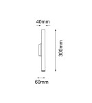 Kinkiety - Shilo Kinkiet Yabu K2 - Biały (300 mm) 4049 - product 2