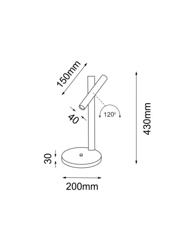Shilo Lampa stołowa Yabu G - Biała (430 mm) 2032 - produkt 2