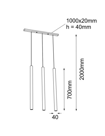Shilo Lampa wisząca Yabu 3 - Biała (700 mm) 7574 - product 2