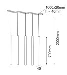 Shilo Lampa wisząca Yabu 5 - Biała (700 mm) 7575 Shilo Lampa wisząca Yabu 5 - Biała (700 mm) 7575