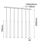 Lampy wiszące - Shilo Lampa wisząca Yabu 7 - Biała (700 mm) 7576 - product 2