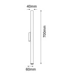 Kinkiety - Shilo Kinkiet Yabu K1- Biały IP44 (700 mm) 7749 - product 2