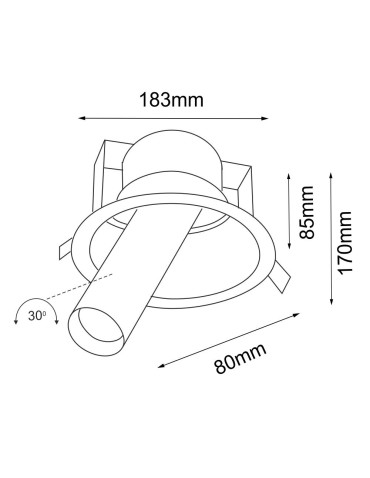Shilo Lampa wpuszczana Yakumo 2 - Biała 7807 - product 2