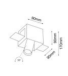 Reflektory wpuszczane w sufit - Shilo Lampa wpuszczana Yamato 1 - Biała 3037 - product 2