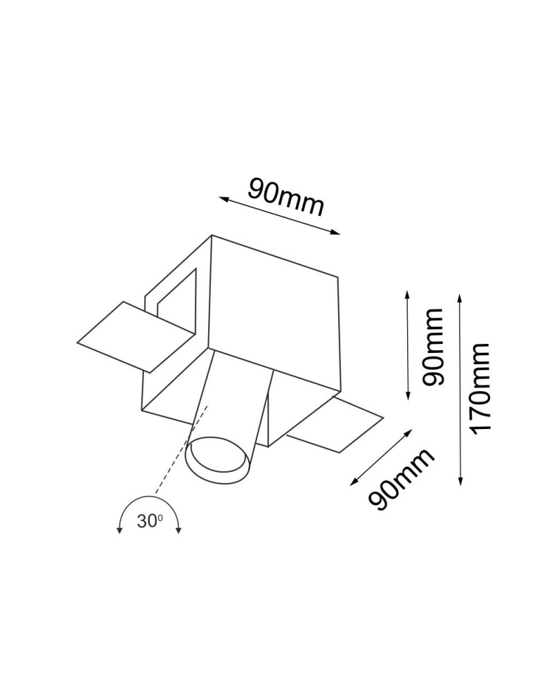 Reflektory wpuszczane w sufit - Shilo Lampa wpuszczana Yamato 1 - Biała 3037 - product kolory-swiatla.pl 2