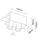 Reflektory wpuszczane w sufit - Shilo Lampa wpuszczana Yamato 2 - Biała 7803 - product 2