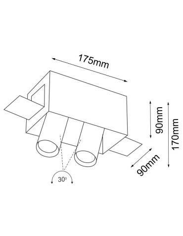 Shilo Lampa wpuszczana Yamato 2 - Biała 7803 - produkt 2