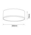 Lampy sufitowe łazienkowe - Shilo Plafon Zama - Czarny IP44 (200 mm) 8062 - product 2