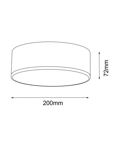 Shilo Plafon Zama - Biały (200 mm) 4000K 8409 - produkt 2