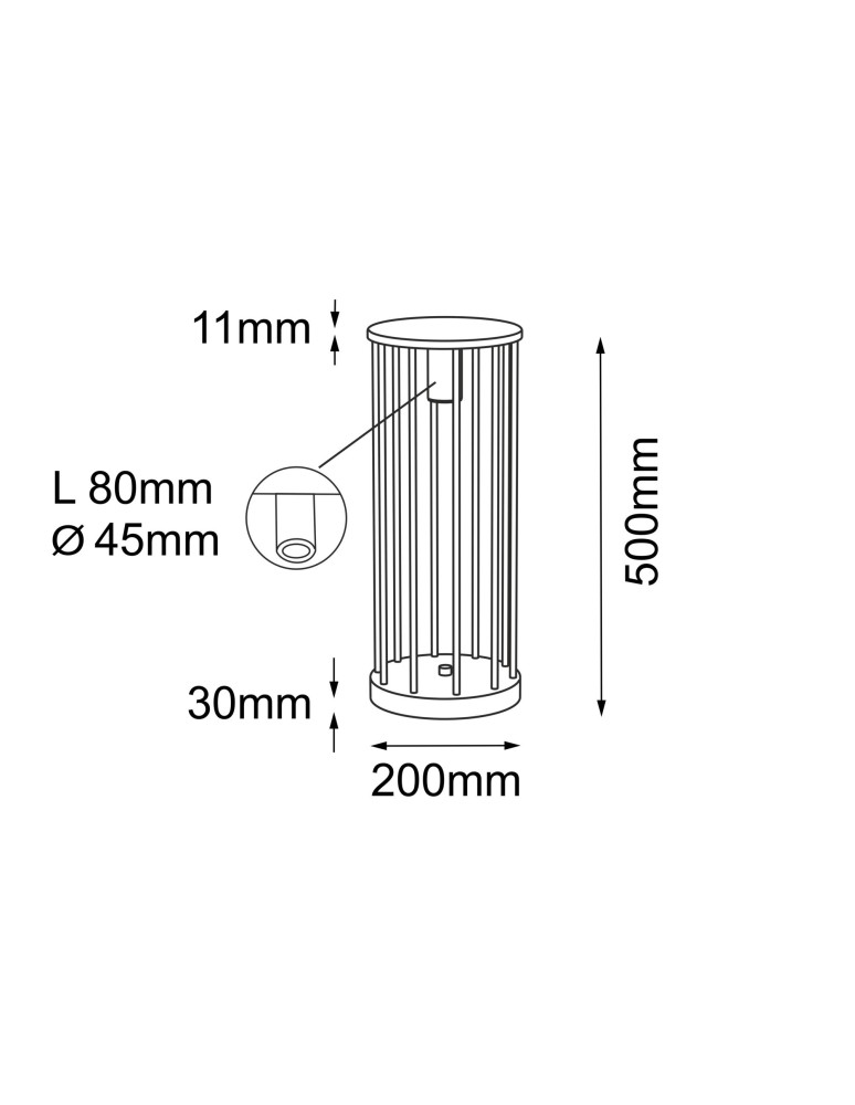 Shilo Garden Lampa stojąca ogrodowa Hagi - Antracyt (500 mm) 9906 Shilo Garden Lampa stojąca ogrodowa Hagi - Antracyt (500 mm) 9906