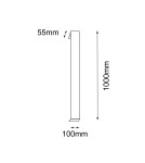 Shilo Garden Kinkiet zewnętrzny Hikone - Antracyt (1000 mm) 3000K 9923 Shilo Garden Kinkiet zewnętrzny Hikone - Antracyt (1000 mm) 3000K 9923