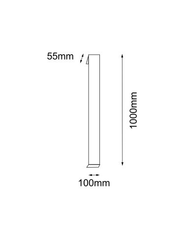 Shilo Garden Kinkiet zewnętrzny Hikone - Antracyt (1000 mm) 4000K 9924 - produkt 2