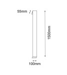 Kinkiety zewnętrzne - Shilo Garden Kinkiet zewnętrzny Hikone - Antracyt (1500 mm) 3000K 9925 - product 2