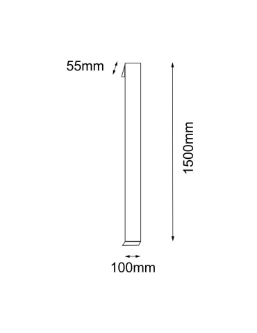 Shilo Garden Kinkiet zewnętrzny Hikone - Antracyt (1500 mm) 3000K 9925 - produkt 2