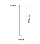 Kinkiety zewnętrzne - Shilo Garden Kinkiet zewnętrzny Hikone - Antracyt (2000 mm) 3000K 9927 - product 2