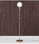 Lampy podłogowe - Markslojd MINNA Podłogowa 1L Mosiądz Szczotkowany/Biały 106867 - product 2