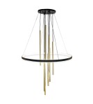 Lampy wiszące nowoczesne - Amplex Lampa wisząca Luna - Mosiądz mat-czarna 3000K 5215 - product 1