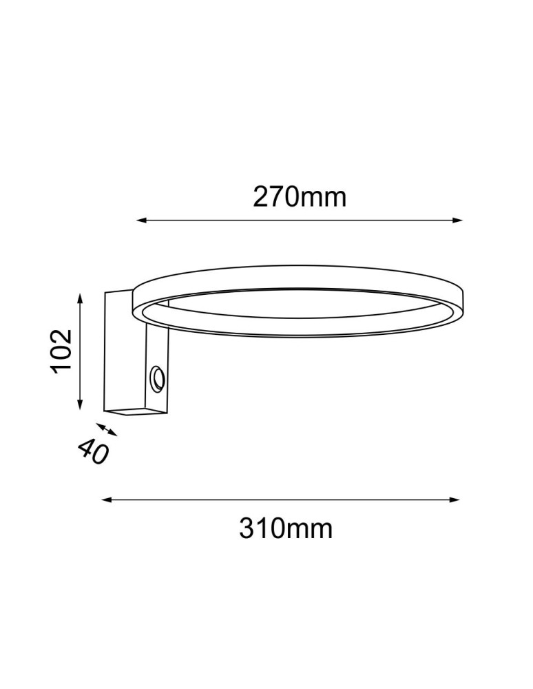 Kinkiety ringi - Antigo Kinkiet Agaro 27 - Złoty (310 mm) 4000K 4058 - product kolory-swiatla.pl 2