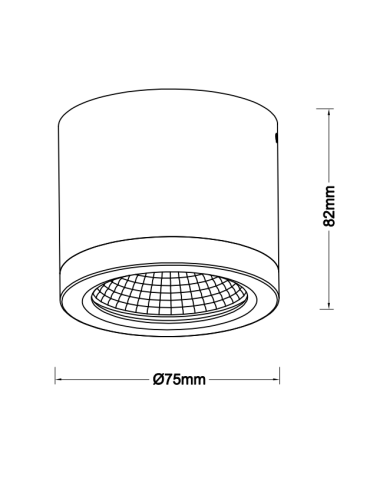 Azzardo CONYON IP54 10W CCT SWITCH BK Czarny Mat/Transparentny 1xLED Lampa Natynkowa Przełącznik Zmiany Barwy Światła AZ6025 - produkt 2