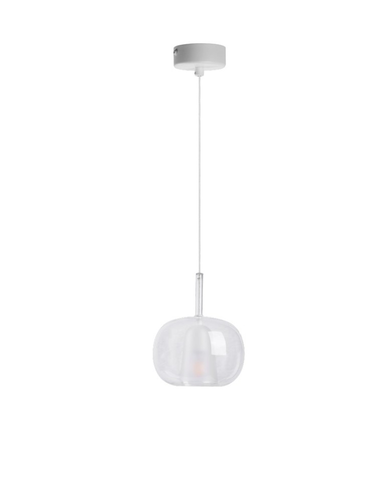 Azzardo GRACE A CLEAR Biały/Transparentny 1xE27 Wisząca AZ6271