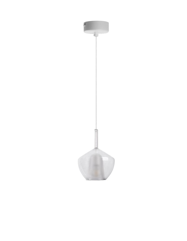 Azzardo GRACE C CLEAR Biały/Transparentny 1xE27 Wisząca AZ6294