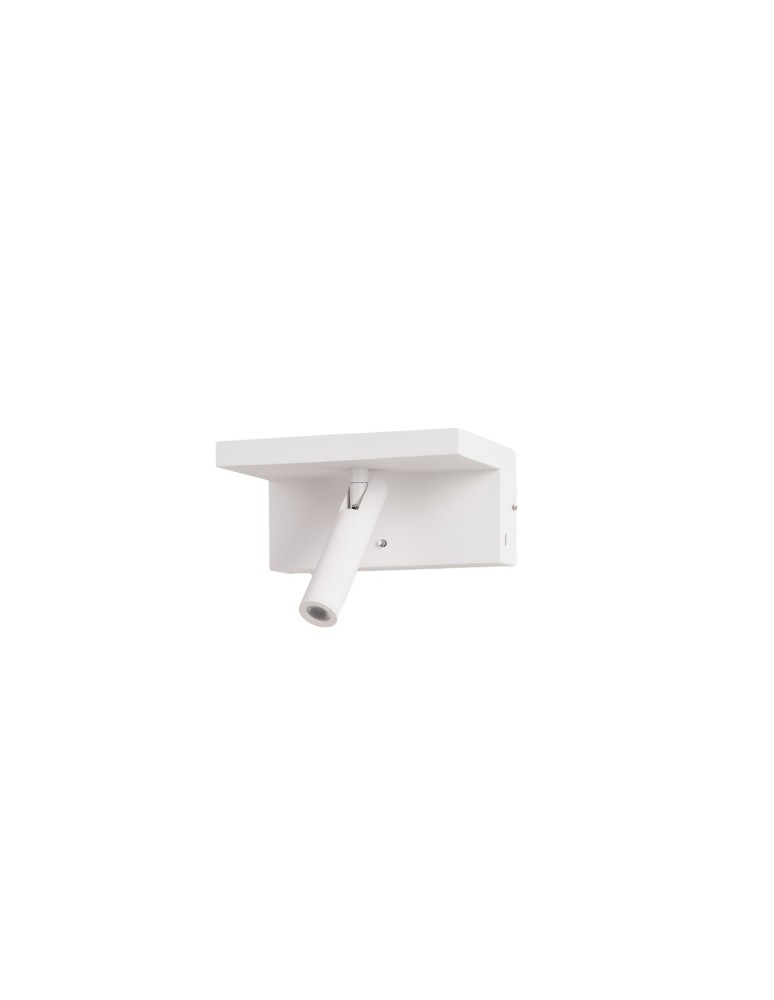 Azzardo HYLLA WALL NFC CHARGER WH Biały 1xLED Kinkiet z Ładowarką Indukcyjną i Gniazdem USB AZ5911