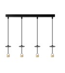 Azzardo LUCAS BASE 4L Wisząca GU10 BK Czarny Mat 4xGU10 Poczwórna Lampa Wisząca bez Kloszy (klosze zamawiane osobno) AZ6193 Azzardo LUCAS BASE 4L Wisząca GU10 BK Czarny Mat 4xGU10 Poczwórna Lampa Wisząca bez Kloszy (klosze zamawiane osobno) AZ6193