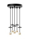 Azzardo LUCAS BASE 5L TOP GU10 BK Czarny Mat 5xGU10 Lampa Wisząca bez Kloszy (klosze zamawiane osobno) AZ6191 Azzardo LUCAS BASE 5L TOP GU10 BK Czarny Mat 5xGU10 Lampa Wisząca bez Kloszy (klosze zamawiane osobno) AZ6191