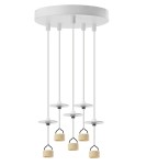 Azzardo LUCAS BASE 5L TOP GU10 WH Biały 5xGU10 Lampa Wisząca bez Kloszy (klosze zamawiane osobno) AZ6192 Azzardo LUCAS BASE 5L TOP GU10 WH Biały 5xGU10 Lampa Wisząca bez Kloszy (klosze zamawiane osobno) AZ6192