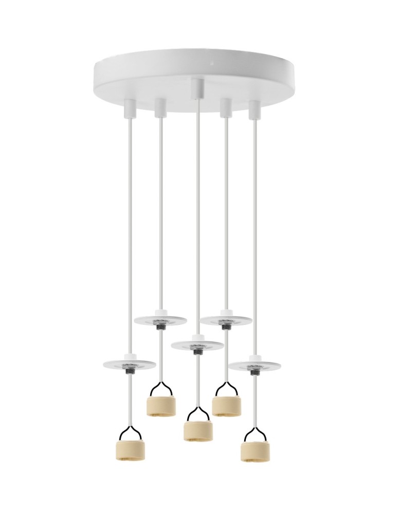 Azzardo LUCAS BASE 5L TOP GU10 WH Biały 5xGU10 Lampa Wisząca bez Kloszy (klosze zamawiane osobno) AZ6192 Azzardo LUCAS BASE 5L TOP GU10 WH Biały 5xGU10 Lampa Wisząca bez Kloszy (klosze zamawiane osobno) AZ6192