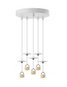 Azzardo LUCAS BASE 5L TOP GU10 WH Biały 5xGU10 Lampa Wisząca bez Kloszy (klosze zamawiane osobno) AZ6192 Azzardo LUCAS BASE 5L TOP GU10 WH Biały 5xGU10 Lampa Wisząca bez Kloszy (klosze zamawiane osobno) AZ6192