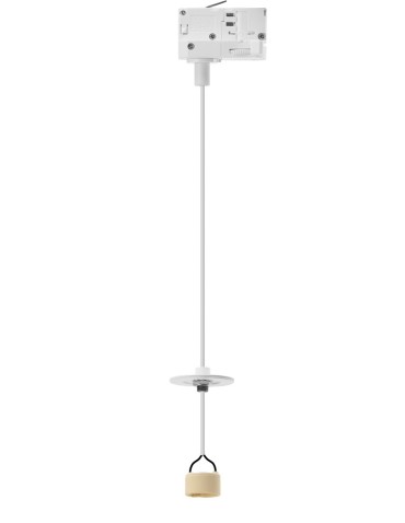 Azzardo LUCAS BASE TRACK 3 LINE Wisząca GU10 WH Biały 1xGU10 Lampa do Szyny 3 Fazowej Wisząca bez Klosza AZ6155