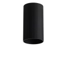 Klosze systemów oświetleniowych - Azzardo LUCAS RIBBED TUBE 10 BK Czarny Mat Klosz Ryflowany Tuba do Skompletowania Lampy AZ6126 - product 1