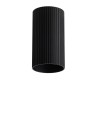 Azzardo LUCAS RIBBED TUBE 10 BK Czarny Mat Klosz Ryflowany Tuba do Skompletowania Lampy AZ6126