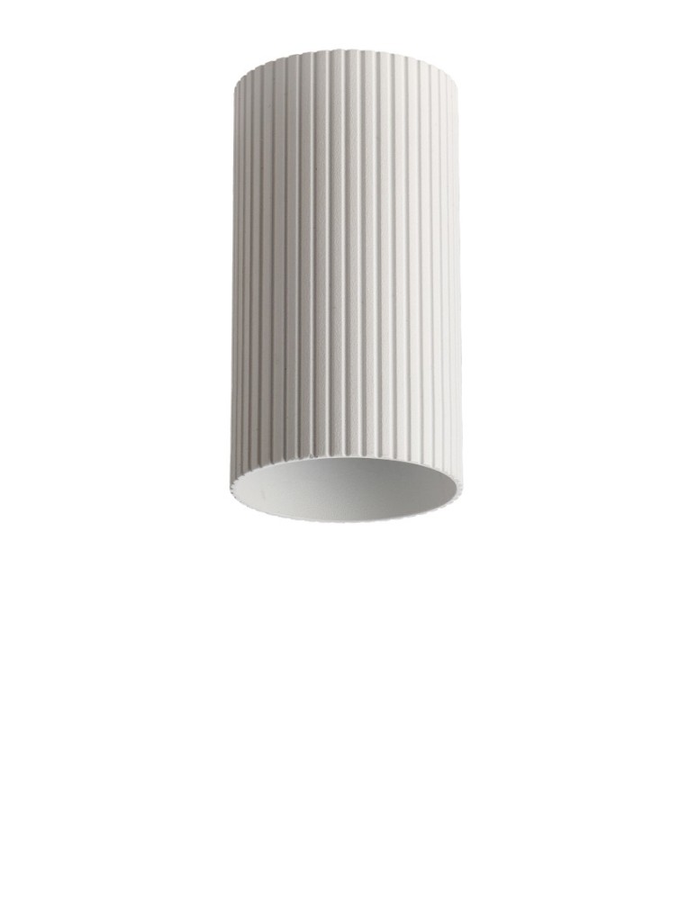 Azzardo LUCAS RIBBED TUBE 10 WH Biały Klosz Ryflowany Tuba do Skompletowania Lampy AZ6127