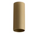 Klosze systemów oświetleniowych - Azzardo LUCAS RIBBED TUBE 30 BRASS GOLD Mosiądz/Złoty Anodowany Klosz Ryflowany Tuba do Skompletowania Lampy AZ6140 - product 1