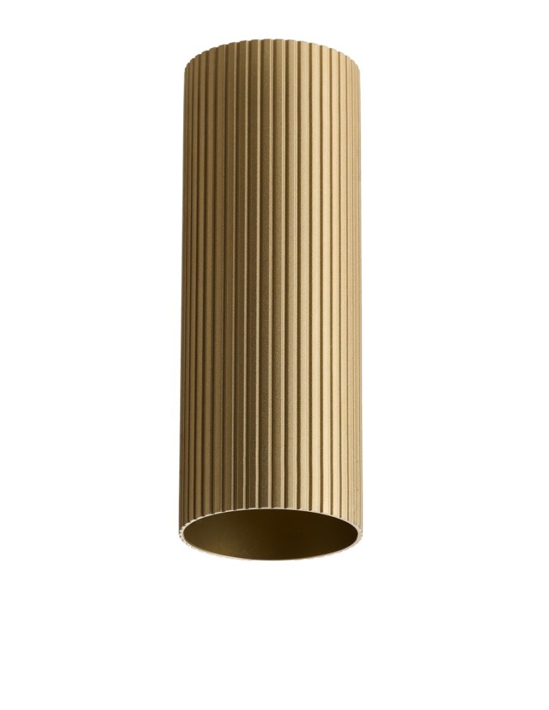Azzardo LUCAS RIBBED TUBE 40 BRASS GOLD Mosiądz/Złoty Anodowany Klosz Ryflowany Tuba do Skompletowania Lampy AZ6144