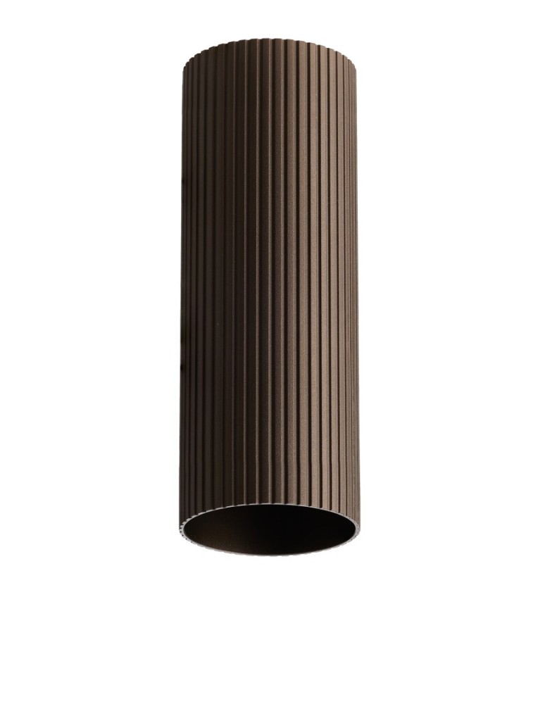Azzardo LUCAS RIBBED TUBE 40 COFFEE Kawowy Klosz Ryflowany Tuba do Skompletowania Lampy AZ6145