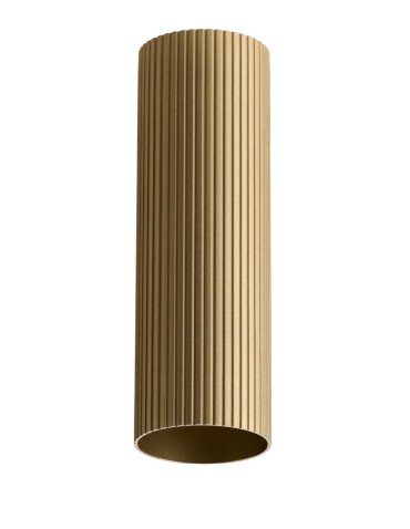 Azzardo LUCAS RIBBED TUBE 50 BRASS GOLD Mosiądz/Złoty Anodowany Klosz Ryflowany Tuba do Skompletowania Lampy AZ6148