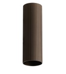 Klosze systemów oświetleniowych - Azzardo LUCAS RIBBED TUBE 50 COFFEE Kawowy Klosz Ryflowany Tuba do Skompletowania Lampy AZ6149 - product 1