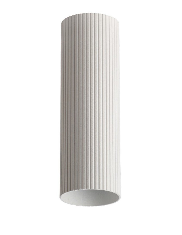Azzardo LUCAS RIBBED TUBE 50 WH Biały Klosz Ryflowany Tuba do Skompletowania Lampy AZ6147