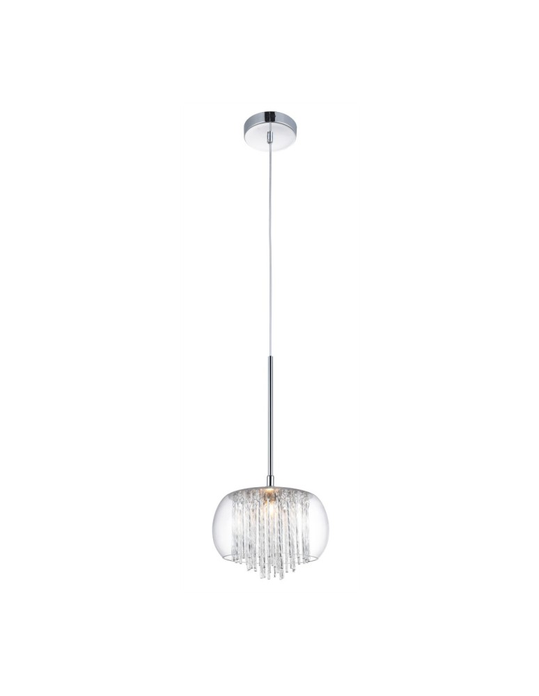 Lampy wiszące glamour - Azzardo REGO 1 1xG9 Wisząca Przeźroczysty/Chrom AZ3081 - produkt kolory-swiatla.pl 1
