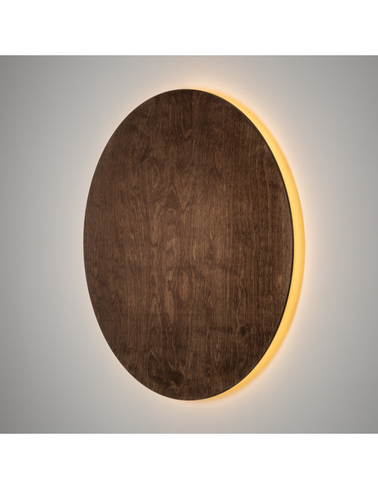 Nowodvorski RING TIMBER LED XL  Ścienna Kinkiety Max moc 16W LED  3000K Ciemne drewno 11292