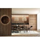 Kinkiety designerskie - Nowodvorski RING TIMBER LED XL  Ścienna Kinkiety Max moc 16W LED  3000K Ciemne drewno 11292 - product 8