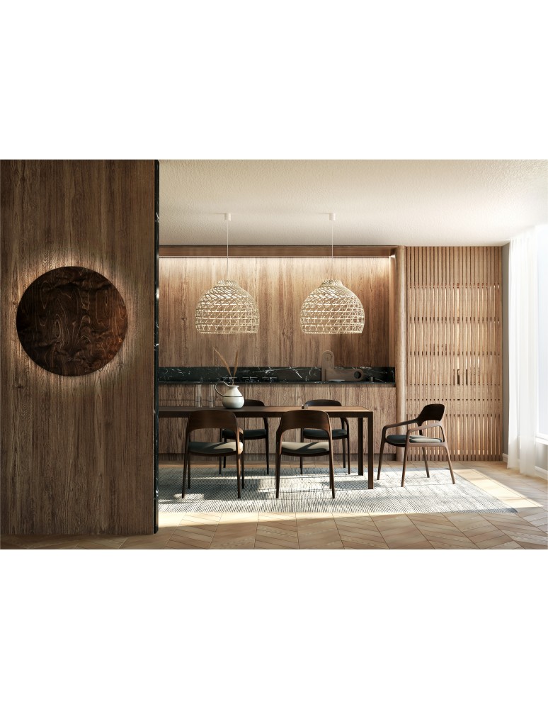 Nowodvorski RING TIMBER LED XL  Ścienna Kinkiety Max moc 16W LED  3000K Ciemne drewno 11292