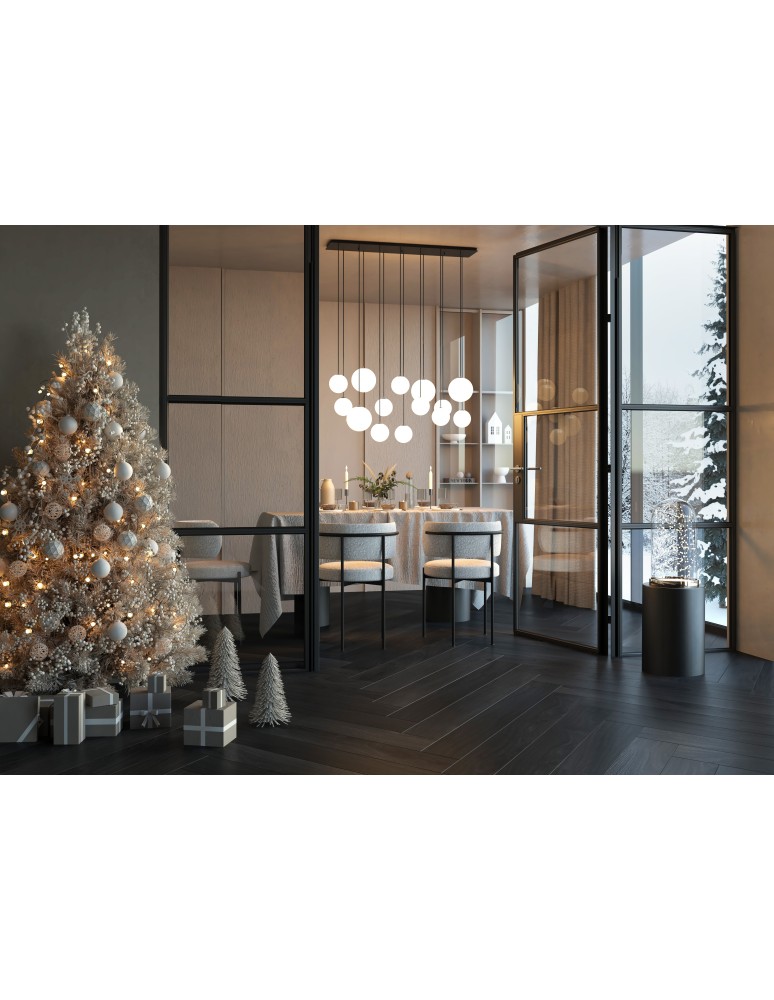 Nowodvorski SNOWBALL XIV  Lampy sufitowe Lampy wiszące Max moc 12W only LED G9  Czarny 11408