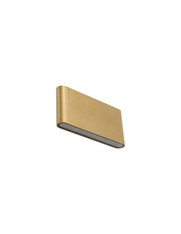 Nowodvorski SEMI LED M Zewnętrzna Ścienna Natynkowe Max moc 2x5W LED IP54 3000K Mosiądz 11366