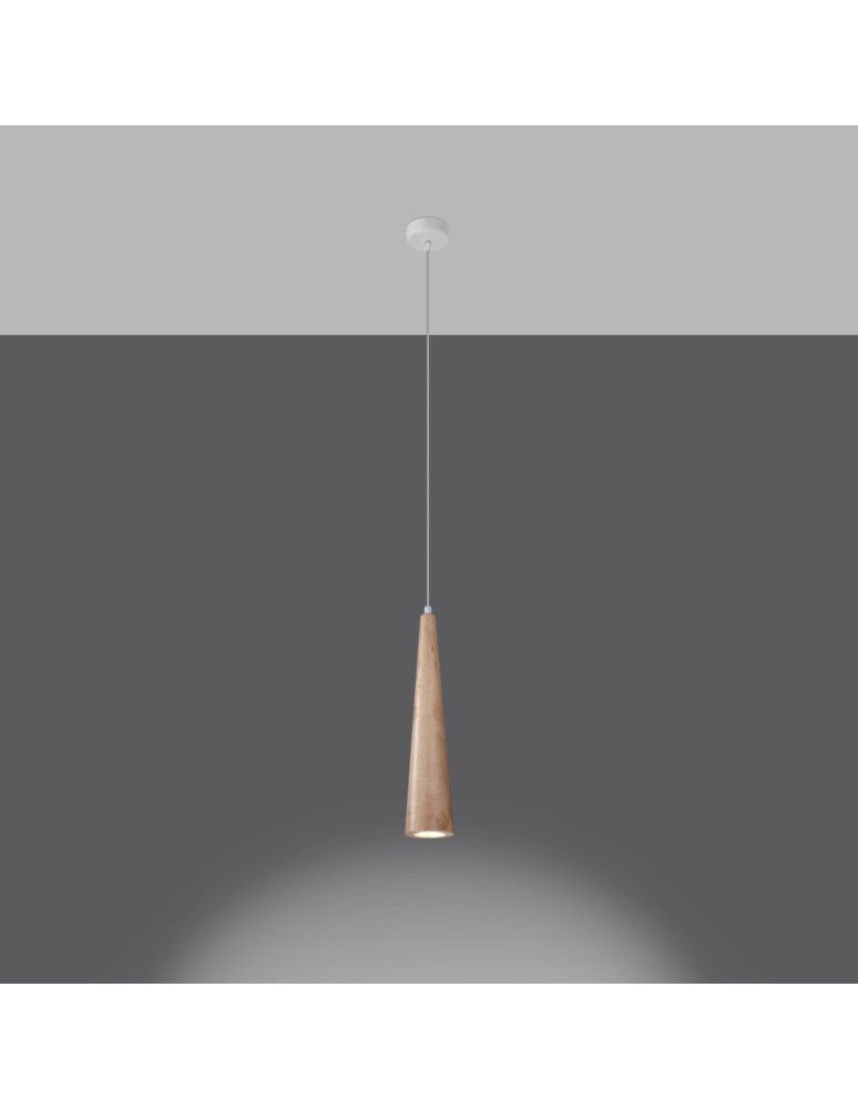 Sollux Lampa wisząca SULA 1 naturalne drewno SL.1100 Sollux Lampa wisząca SULA 1 naturalne drewno SL.1100