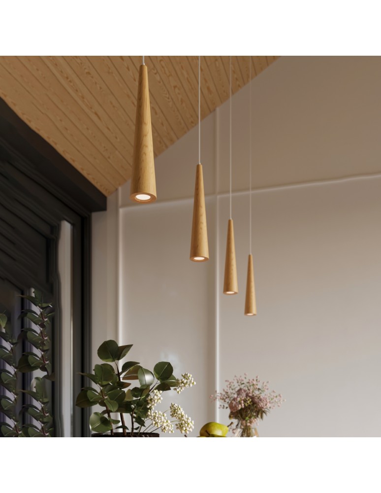 Sollux Lampa wisząca SULA 1 naturalne drewno SL.1100 Sollux Lampa wisząca SULA 1 naturalne drewno SL.1100